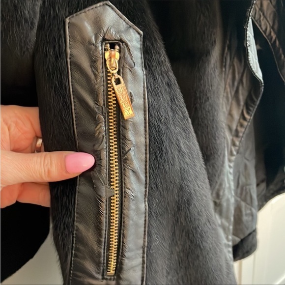 Ladies Lucy Fashion Faux Fur mix Zip Jacket size Small - Picture 11 of 12